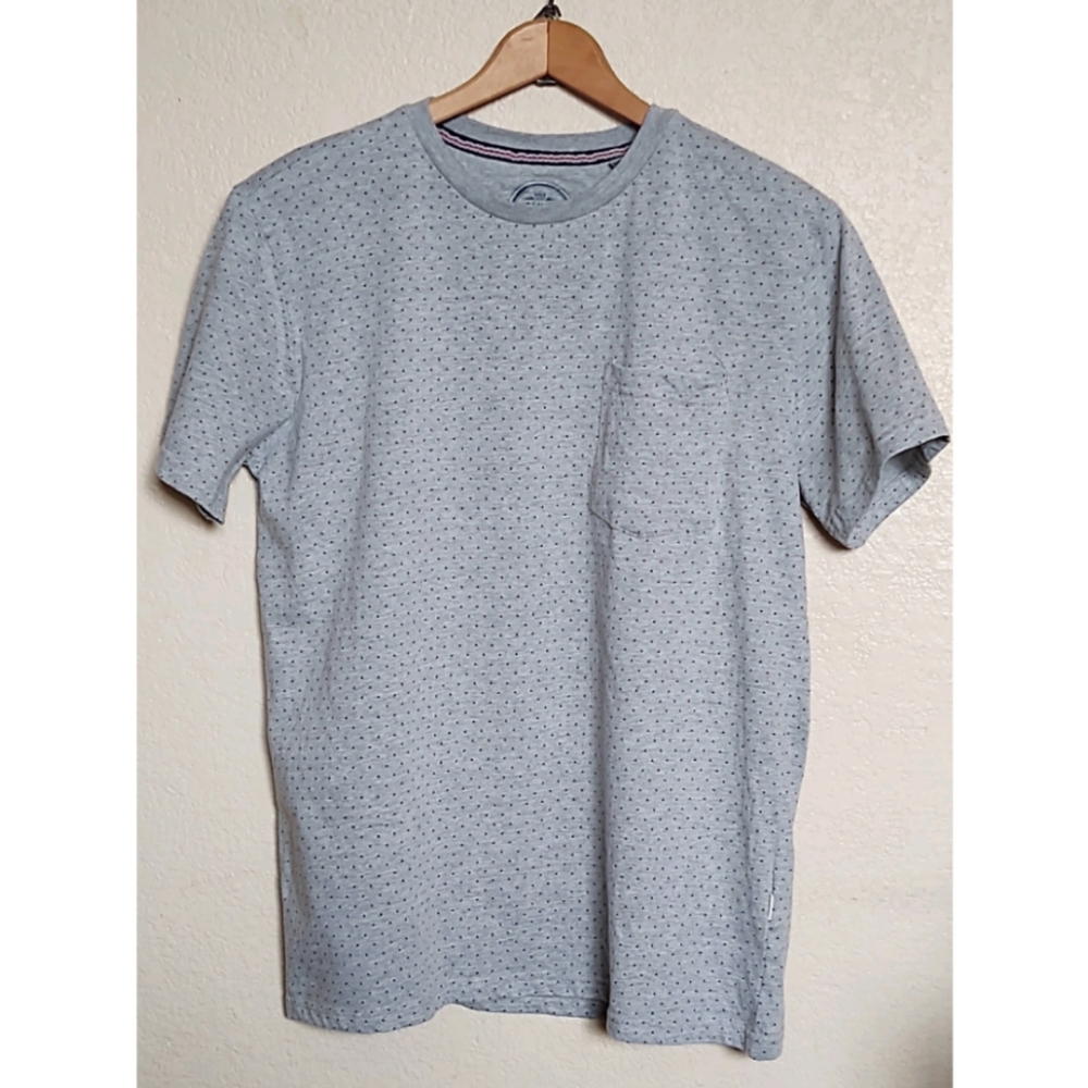 Denim & Flower Gray Pocket Triangle Tee Shirt